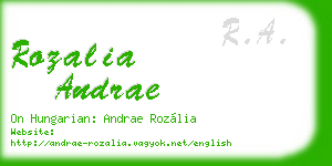 rozalia andrae business card